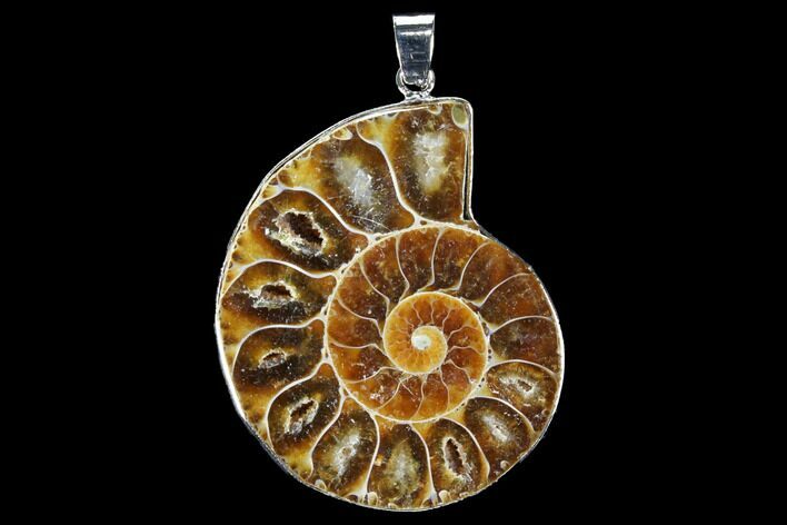 Fossil Ammonite Pendant - Million Years Old #112470